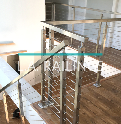 Long Beach - Residential - An all stainless steel cable railing installation by LA Railings