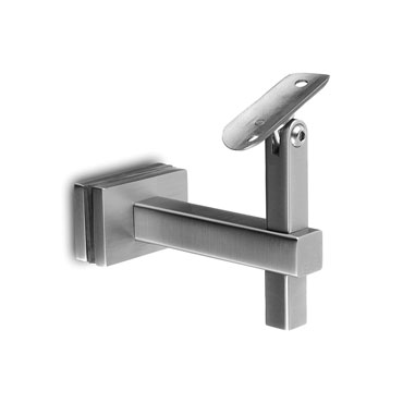 316 Stainless Steel Handrail Square Bracket for Glass - Compatible with 1-1/2